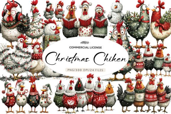 Download Quirky Christmas Chiken Clipart - Chiken Collection