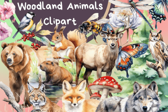 Download Cute Watercolor Woodland Animals Clipart - Cute watercolor Collection