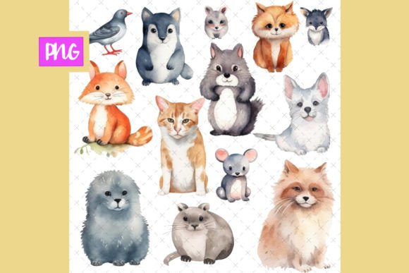 Download Cute Watercolor Animals Clipart - Cute watercolor Collection