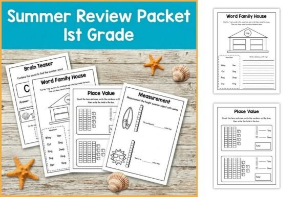 Download Summer Review Packet 1st Grade - Premium Bundle