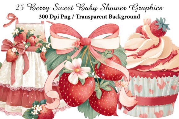 Download Berry Sweet Baby Shower Graphics Clipart - Baby shower graphics Collection