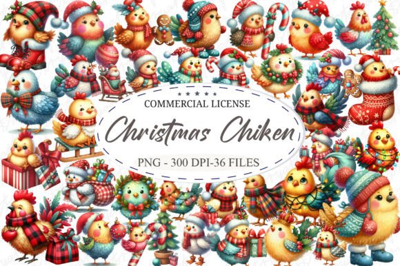 Download Quirky Christmas Chiken Clipart - Chiken Collection