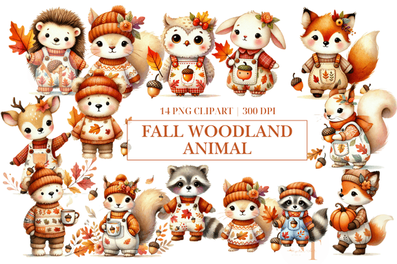 Download Fall Woodland Animal Clipart PNG - Woodland animal clipart Collection