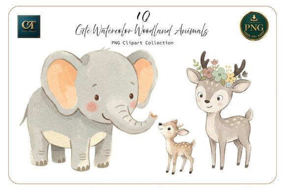 Download Cute Watercolor Woodland Animals - Cute watercolor Collection