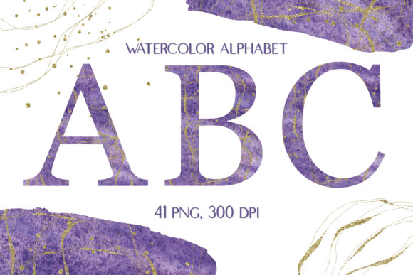 Download Watercolor Purple Alphabet Clipart - Premium Resources