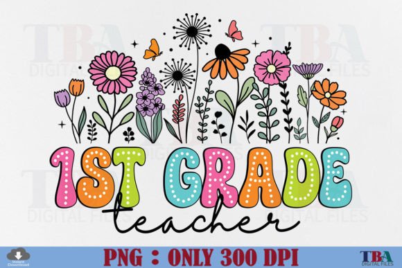 Download 1st Grade Teacher, School Flower Floral - 1st grade Collection