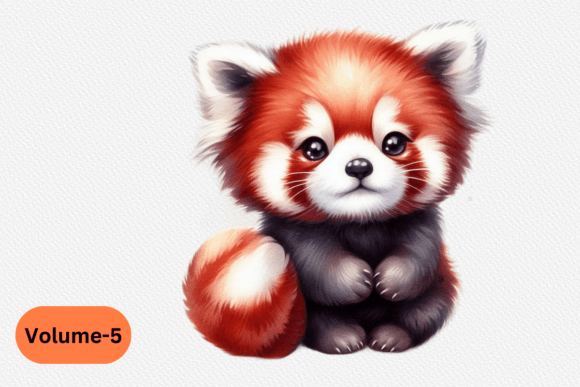 Download Cute Watercolor Red Panda Clipart - Cute watercolor Collection