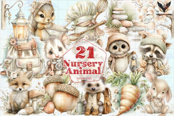 Download Nursery Woodland Animal Clipart PNG - Woodland animal clipart Collection