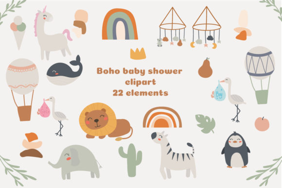 Download Boho Baby Shower, Safari Animals Clipart - Safari animals clipart Collection