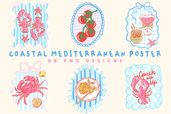 Download Coastal Mediterranean Poster PNG Bundle - Premium Resources
