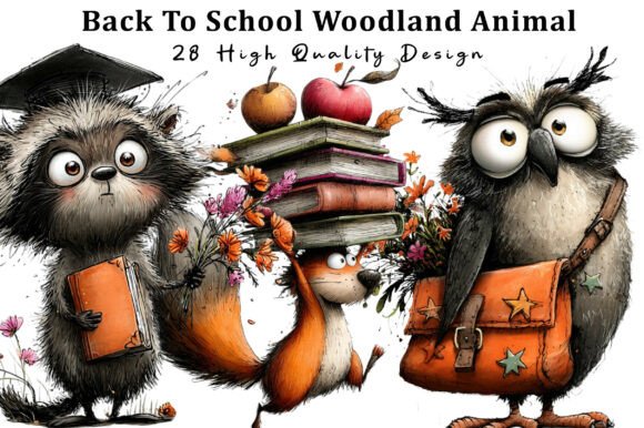 Download Back to School Woodland Animal Clipart - Woodland animal clipart Collection